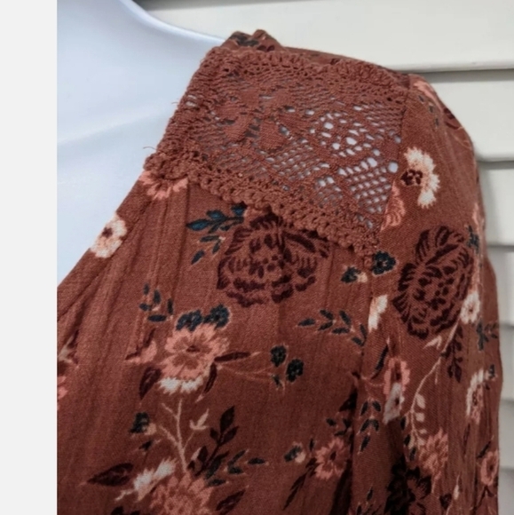 Mudd Women's Long Sleeve Floral Romper Size Medium 🆕 - Picture 3 of 9